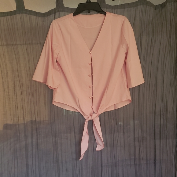 Pink chiffon blouse, Small. - Picture 2 of 5